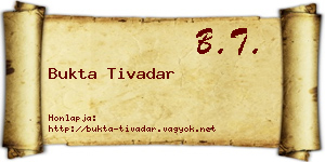 Bukta Tivadar névjegykártya