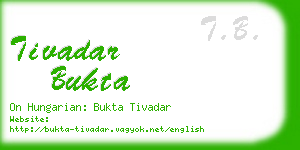 tivadar bukta business card